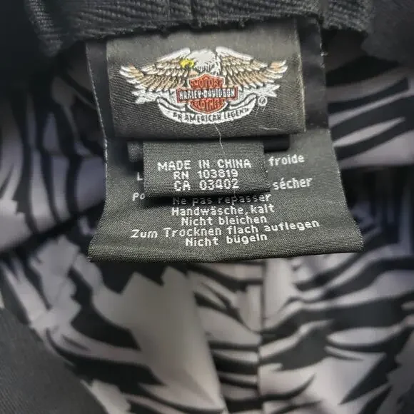 Harley Davidson Newsboy Fitted Cap Women's Black Sz Small - Picture 7 of 9
